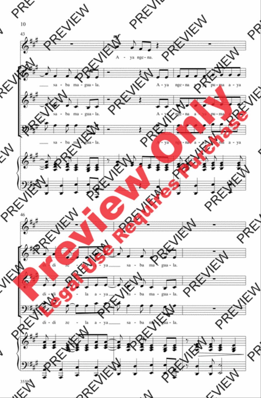 Aya Ngena Aya Ngena 3-Part scores gallery preview page 25