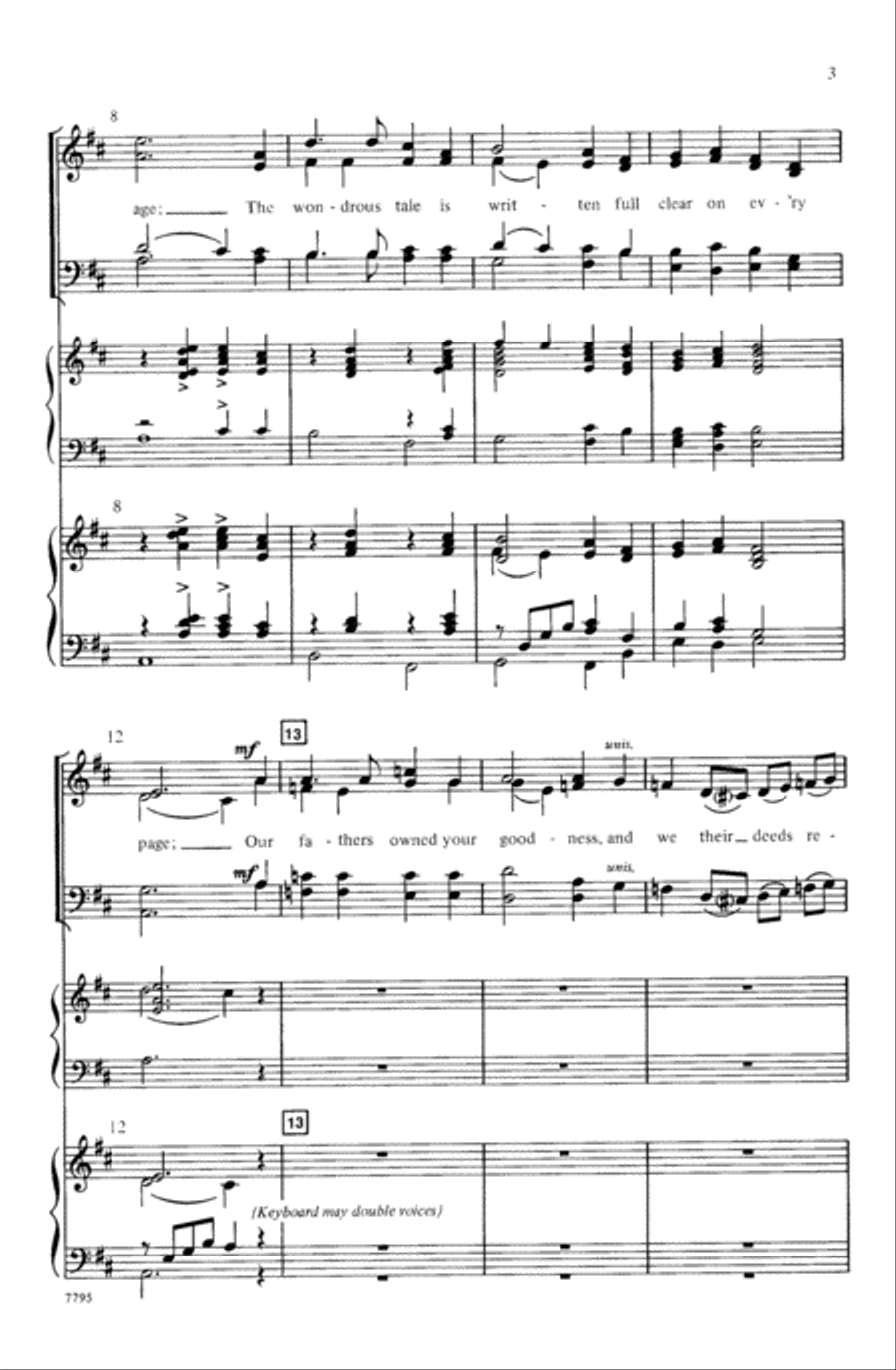 One Church, One Faith, One Lord 4-Part scores gallery preview page 3