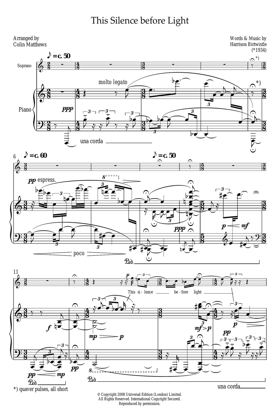 This Silence before Light (for soprano and piano) Piano, Vocal scores gallery preview page 1