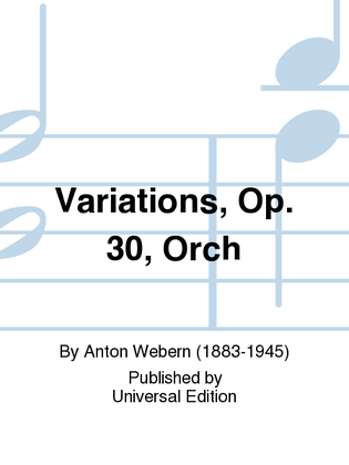 Book cover for Variations, Op. 30, Orch