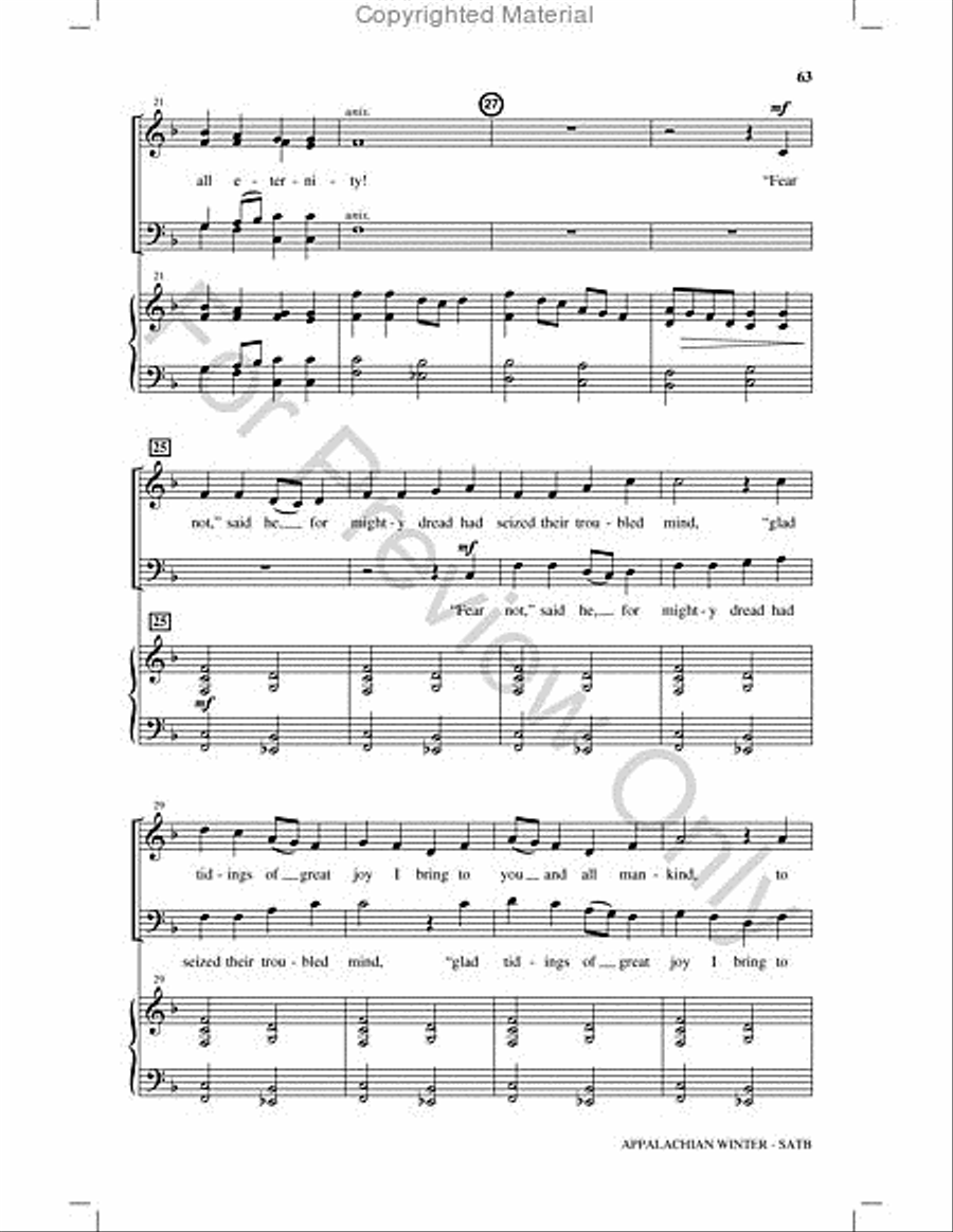 Appalachian Winter Choir scores gallery preview page 62