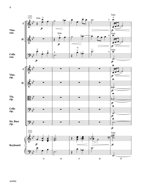 Musette from Concerto Grosso No. 6: Score