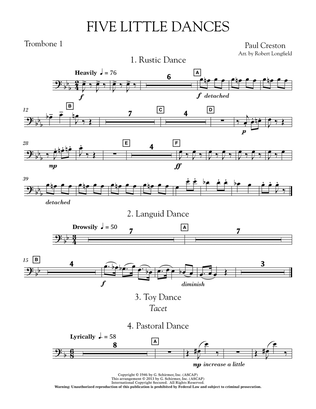 Five Little Dances - Trombone 1