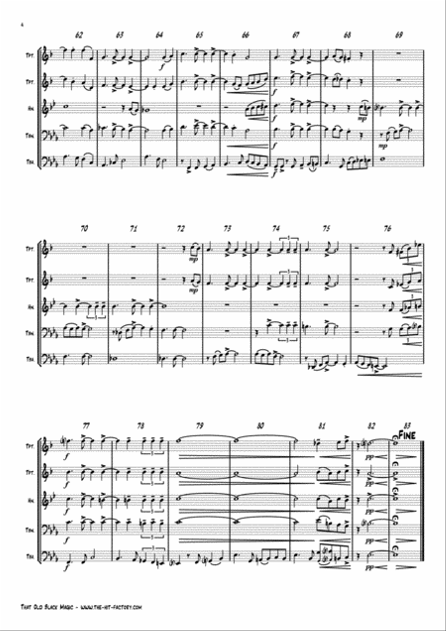 That Old Black Magic Euphonium scores gallery preview page 4