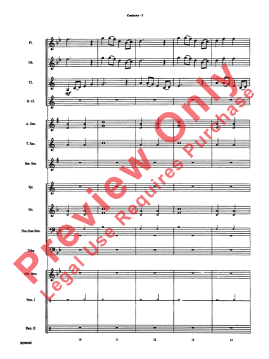 Ancient Spirits Concert Band scores gallery preview page 5