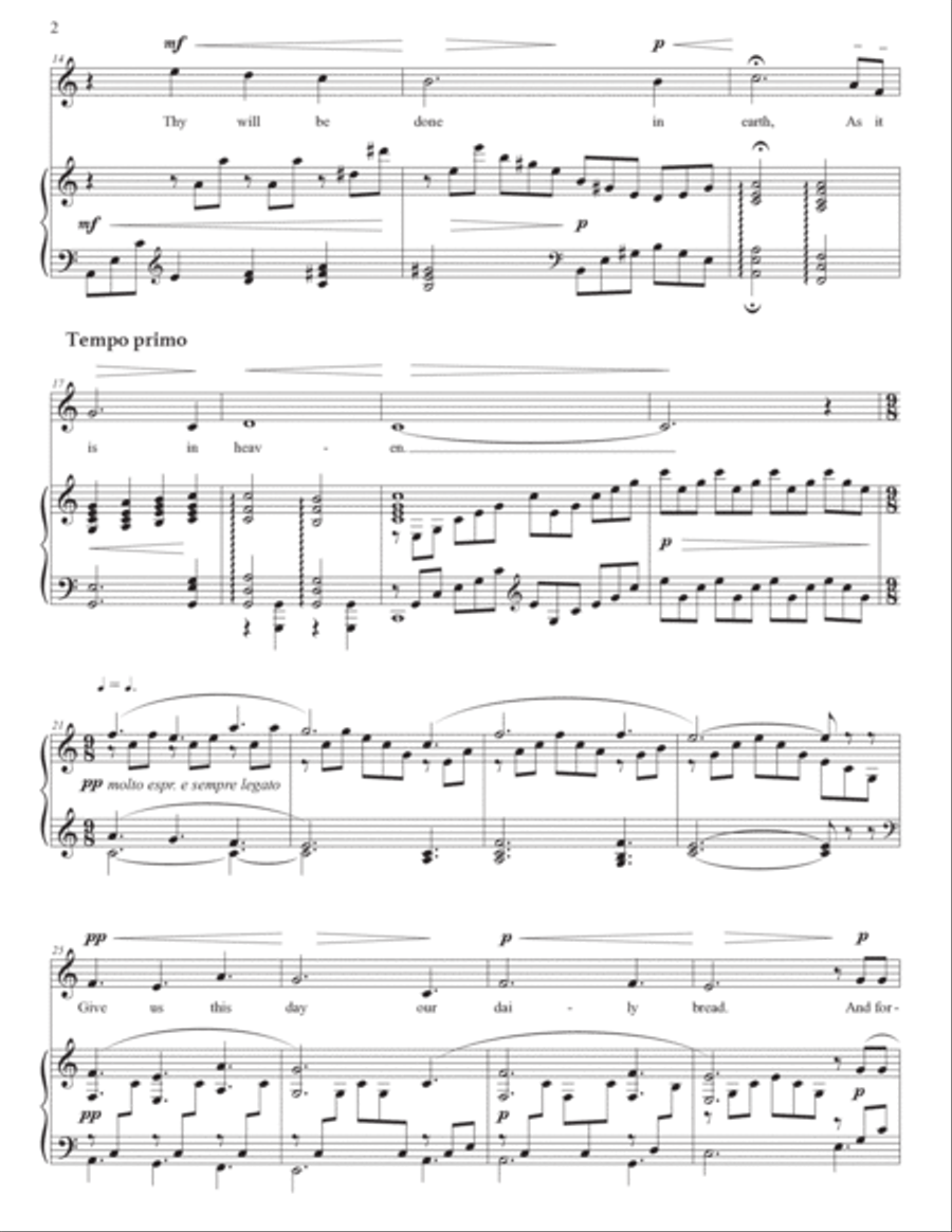 The Lord's Prayer The Lord's Prayer Voice scores gallery preview page 3