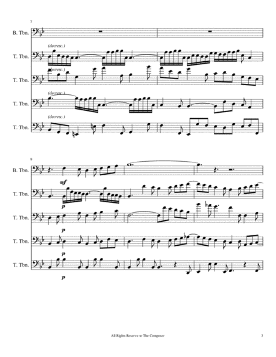 Mache Dich, Mein Herze, Rein Brass Ensemble scores gallery preview page 3