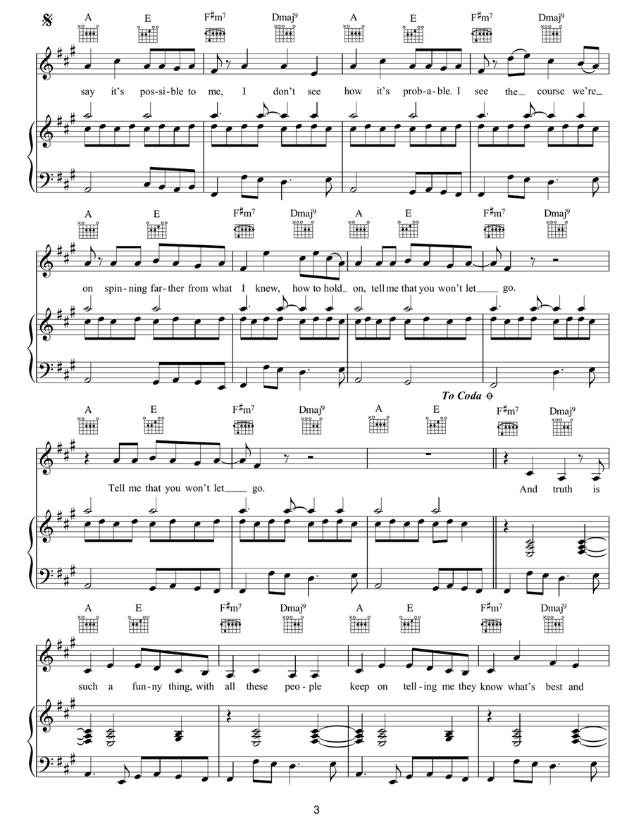 Say It's Possible Piano, Vocal, Guitar scores gallery preview page 3