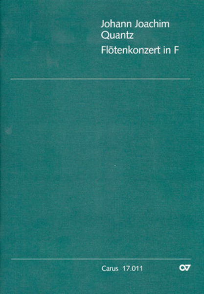 Flotenkonzert in F by Johann Joachim Quantz Flute Solo - Sheet Music