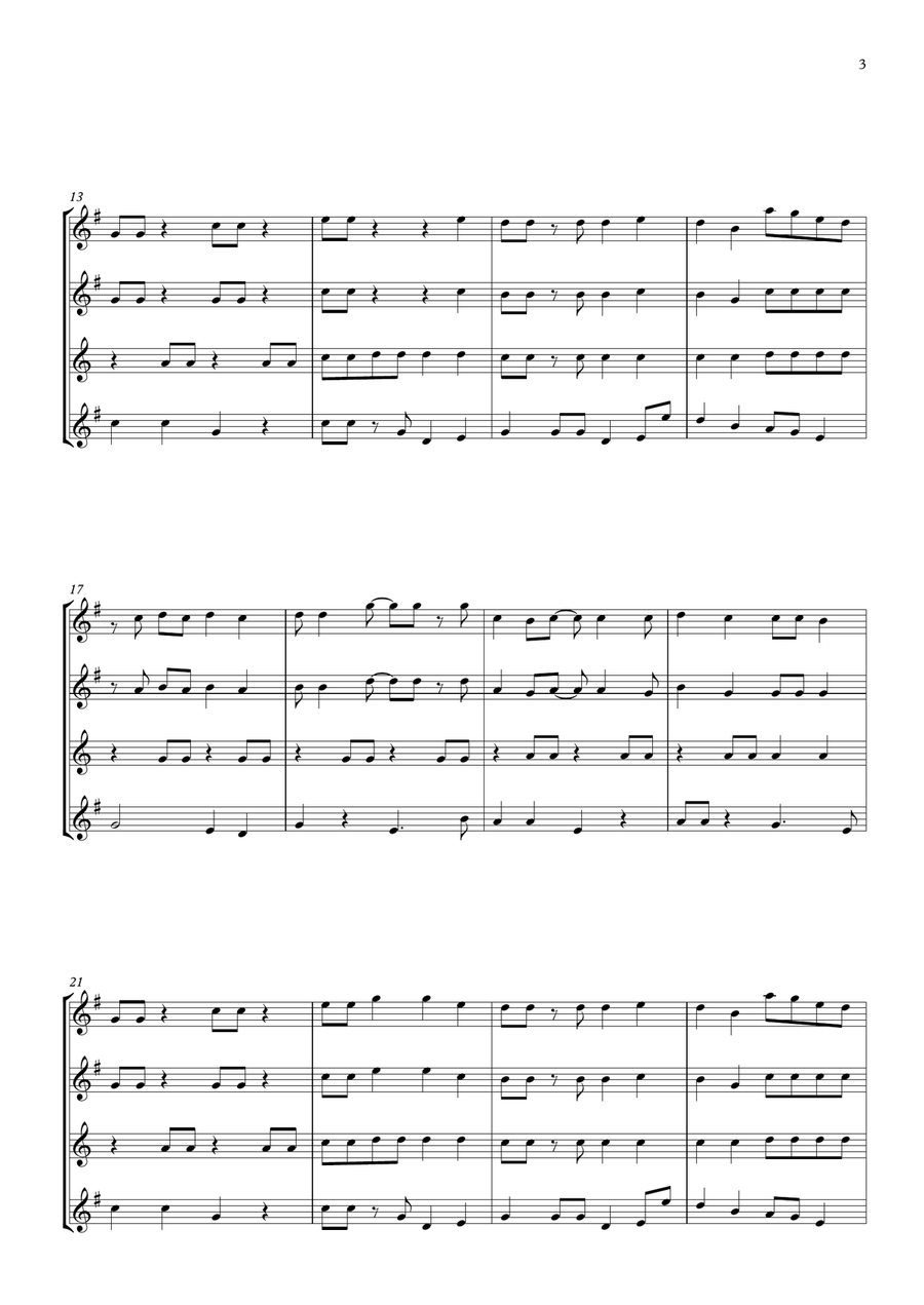 Don't Worry, Be Happy Woodwind Quartet scores gallery preview page 3