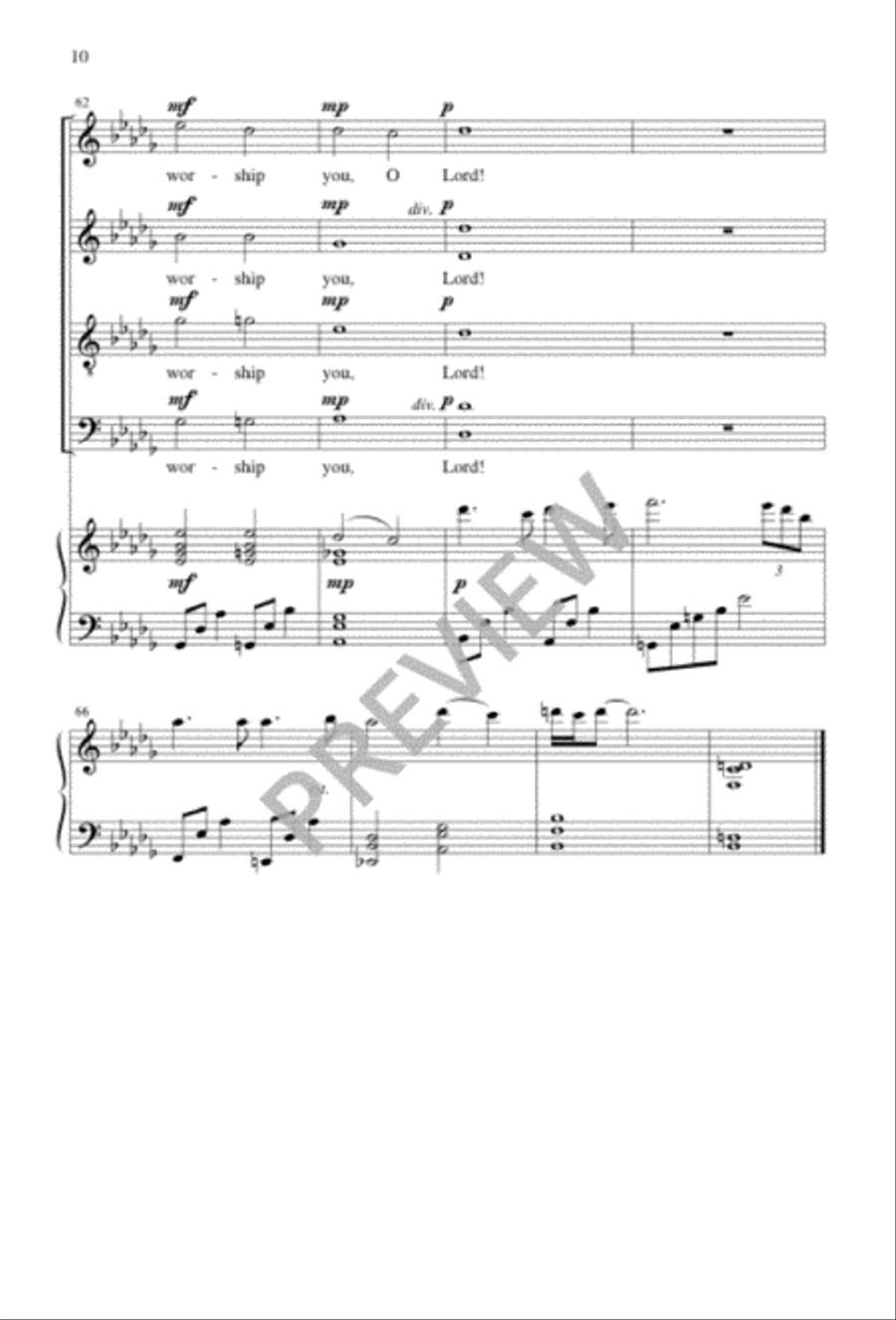 We Worship You 4-Part scores gallery preview page 10