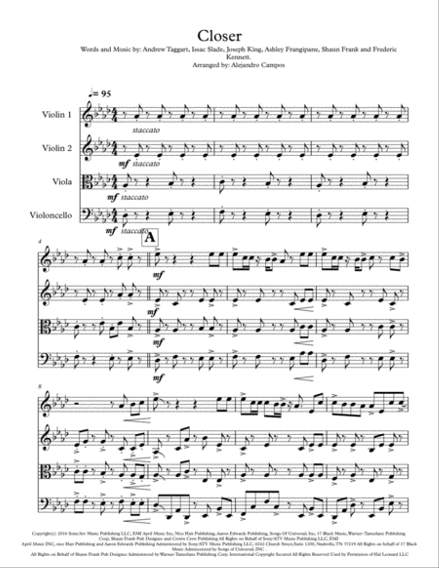 Closer String Quartet scores gallery preview page 2