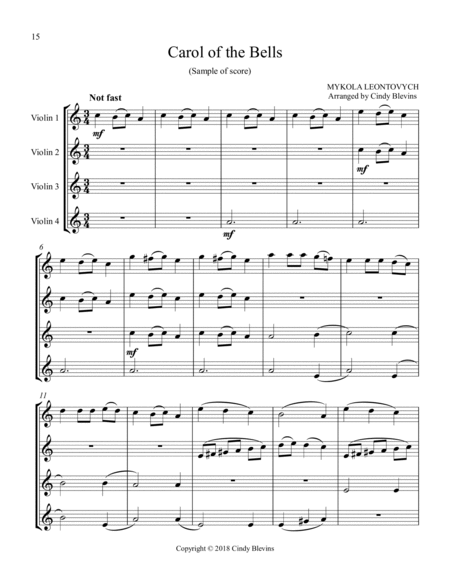 Violin Quartets for Christmas, Vol. I image number null