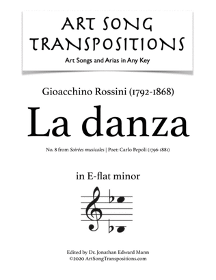 Book cover for ROSSINI: La danza (transposed to E-flat minor)