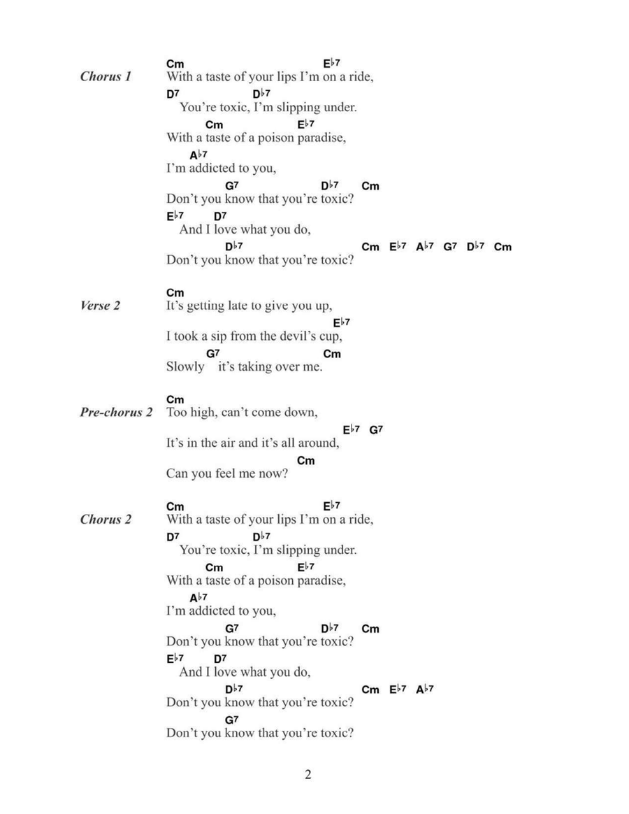 Toxic Acoustic Guitar scores gallery preview page 2