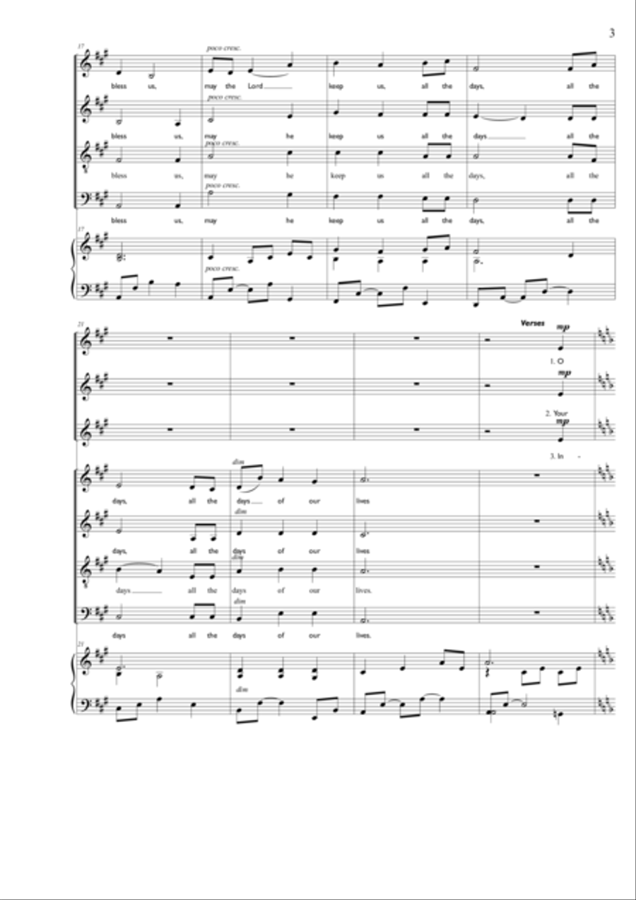 May the Lord Bless Us - Psalm 127 4-Part scores gallery preview page 3