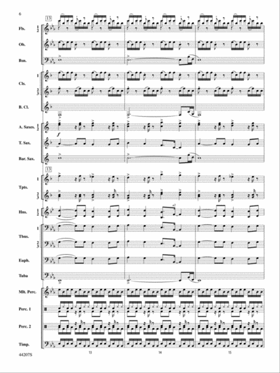 Paradiddles: Score Paradiddles: Score Concert Band scores gallery preview page 6