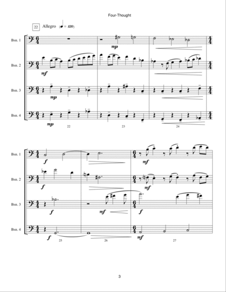 Four-Thought Four-Thought Woodwind Quartet scores gallery preview page 3