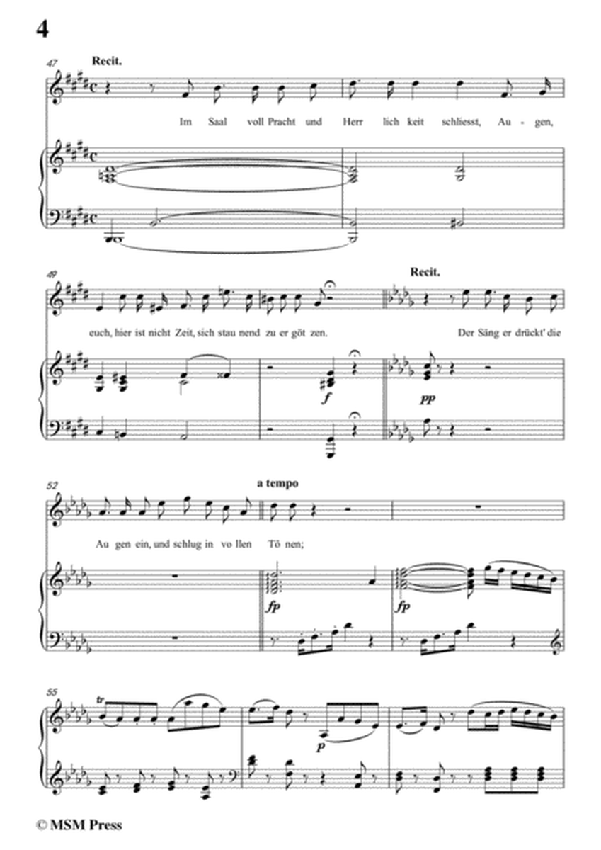 Schubert-Der Sänger,Op.117,in D flat Major,for Voice&Piano image number null