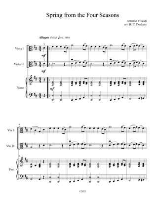Spring from the Four Seasons (Viola Duet with Piano Accompaniment)