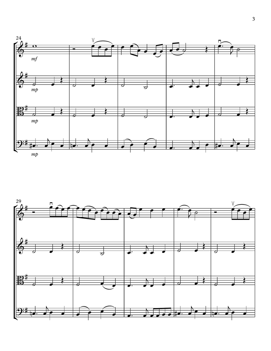 Love String Quartet scores gallery preview page 3