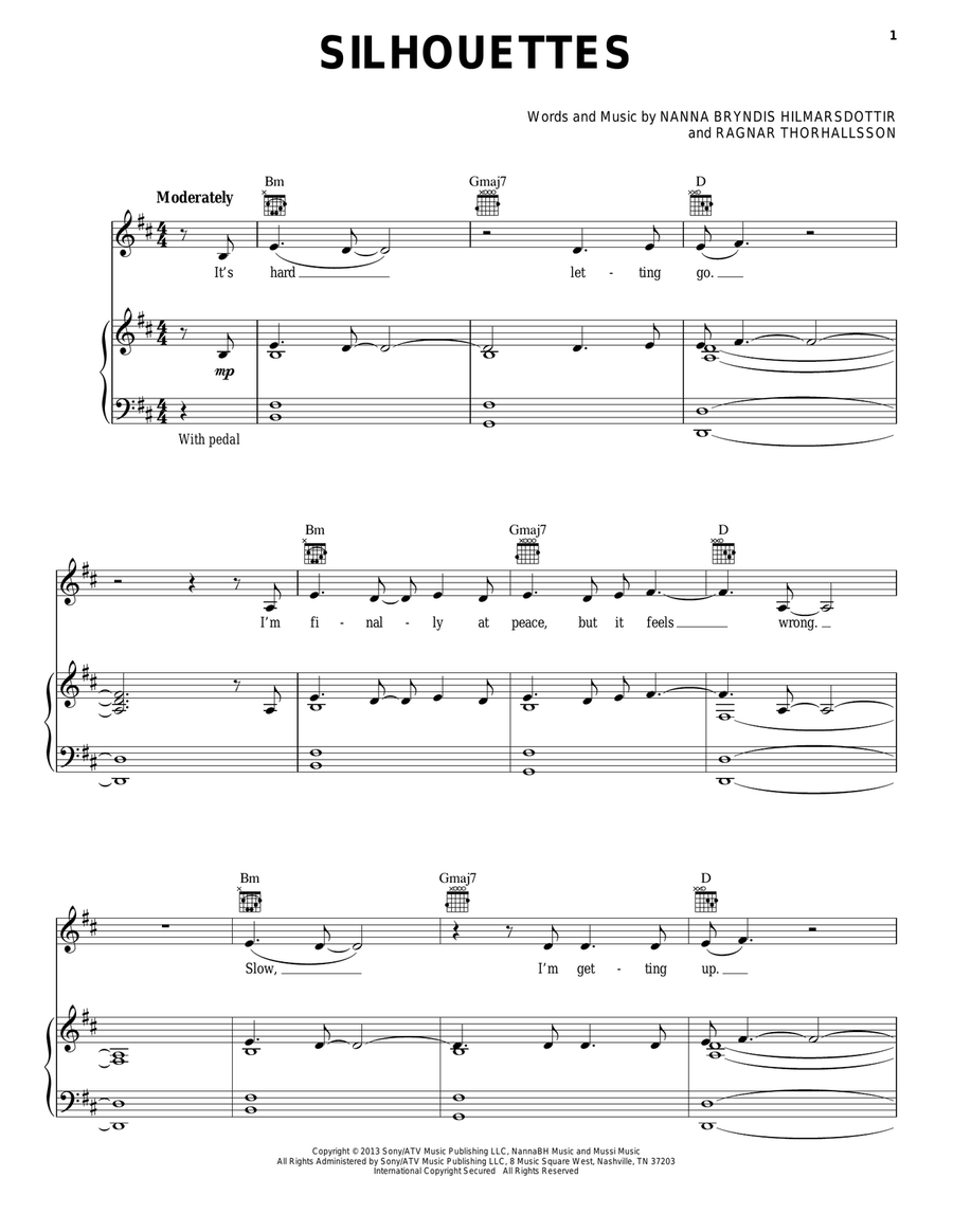 Silhouettes Silhouettes Acoustic Guitar scores gallery preview page 1