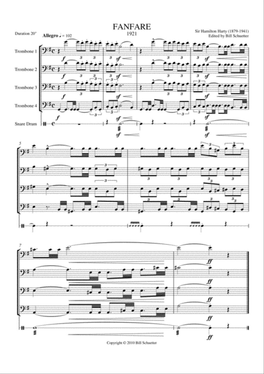 Fanfare Trombone Quartet scores gallery preview page 1