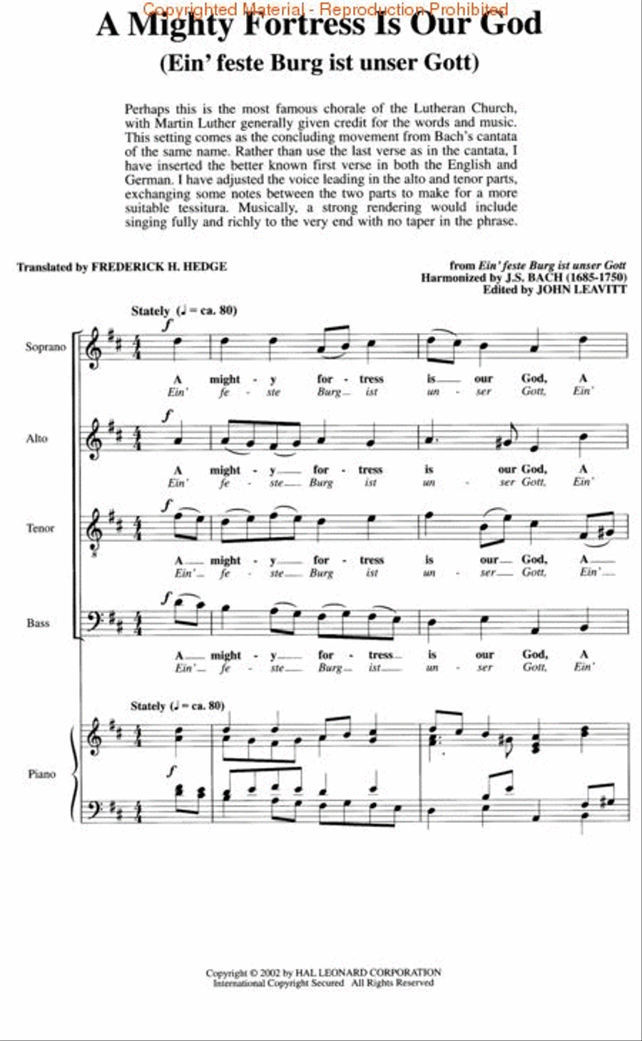 31 Bach Chorales for Sight-Singing and Performance 4-Part scores gallery preview page 3