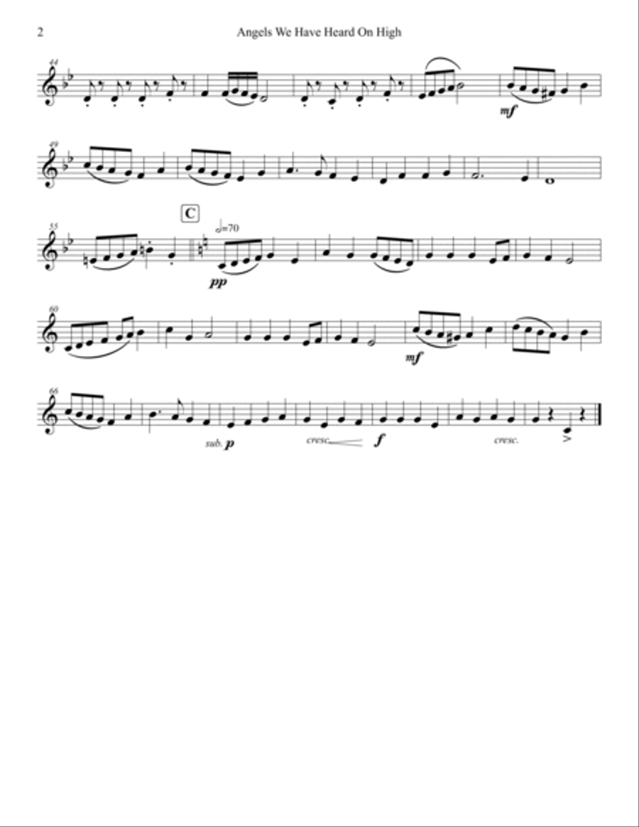 Angels We Have Heard On High Brass Ensemble scores gallery preview page 2