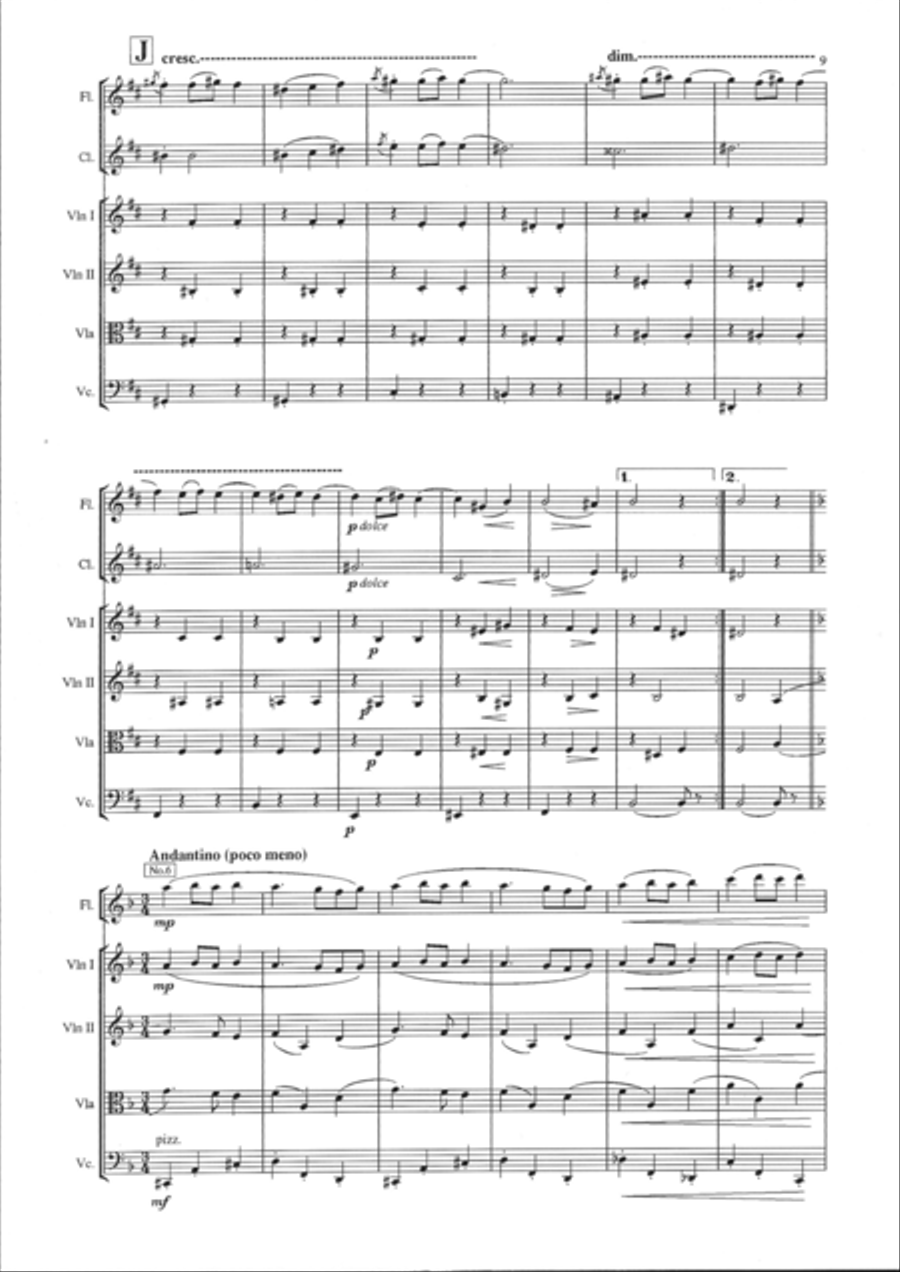 Brahms German Dances Clarinet scores gallery preview page 3