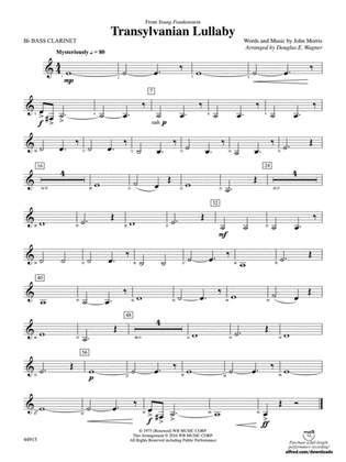 Transylvanian Lullaby: B-flat Bass Clarinet