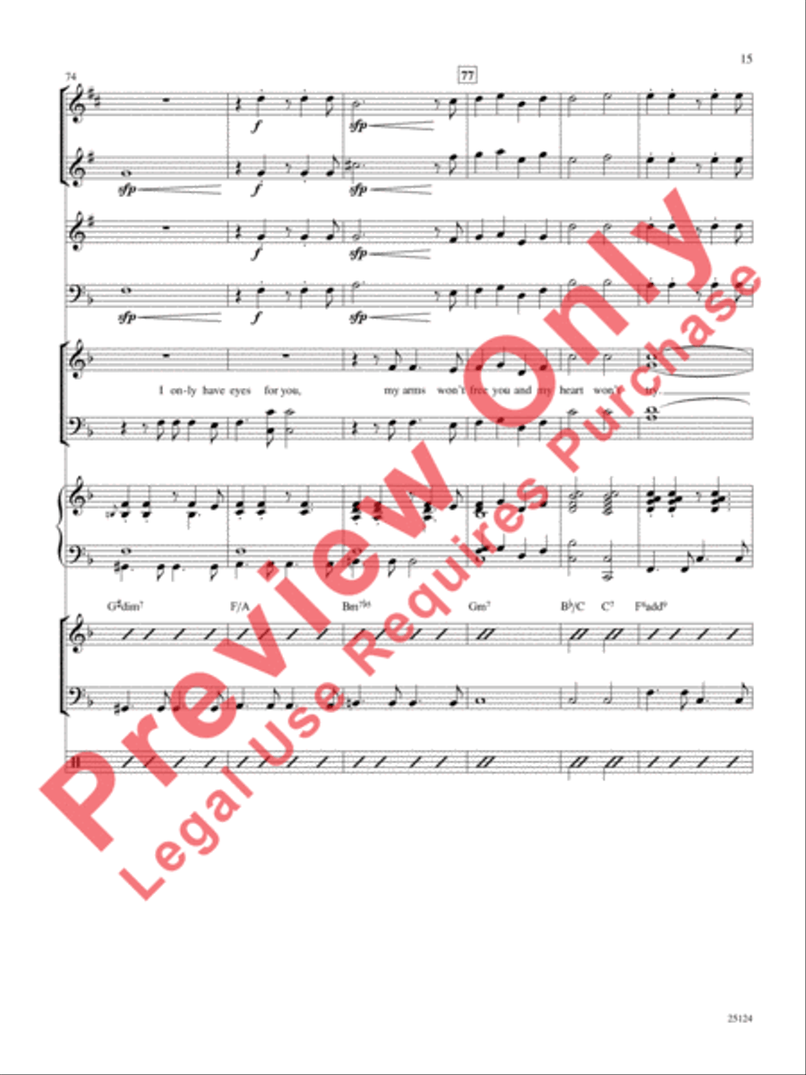 I Only Have Eyes for You / The More I See You Choir scores gallery preview page 16