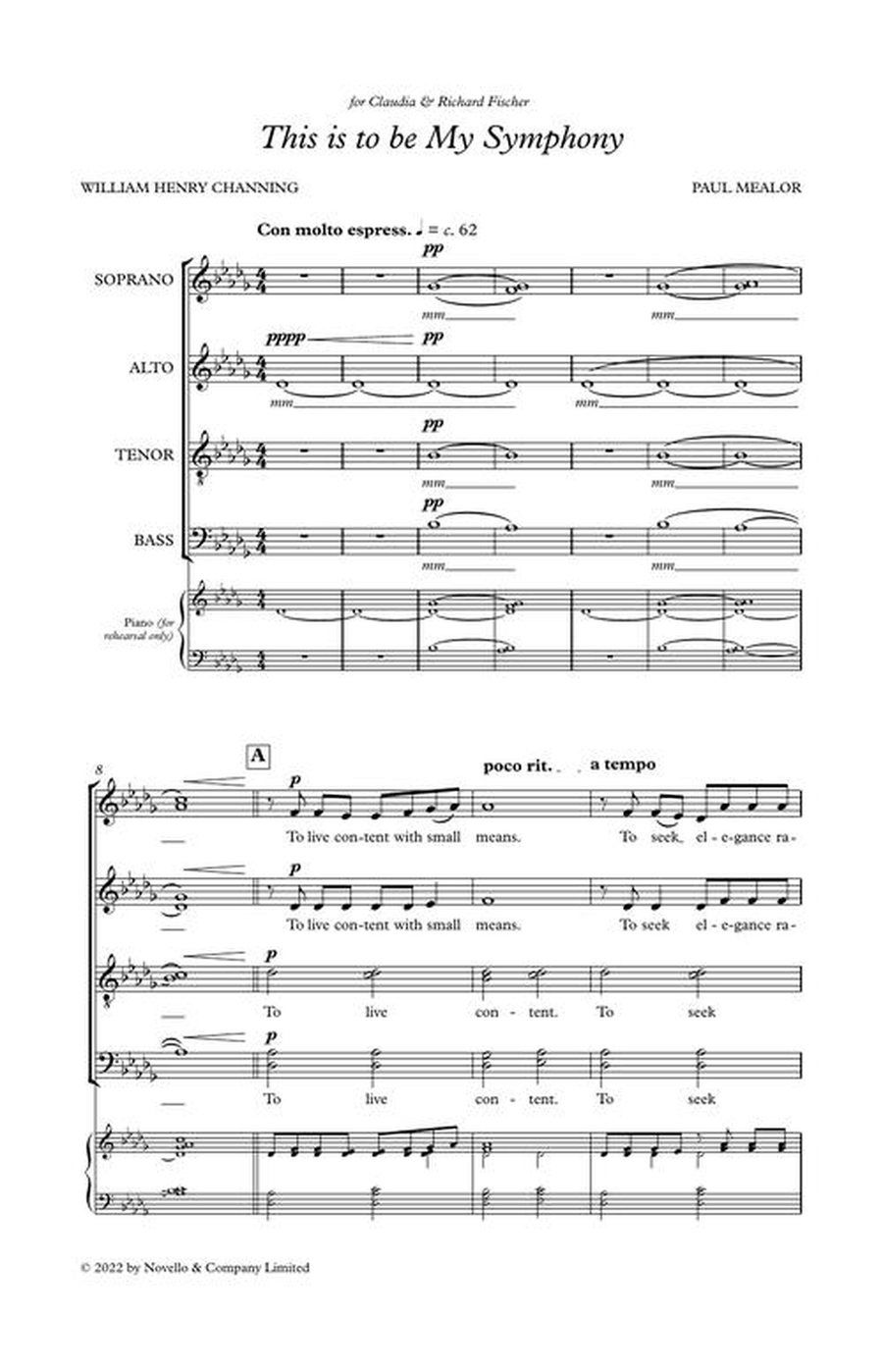 This Is to Be My Symphony Divisi scores gallery preview page 3