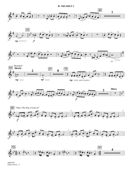 Dance Fever - Bb Trumpet 2