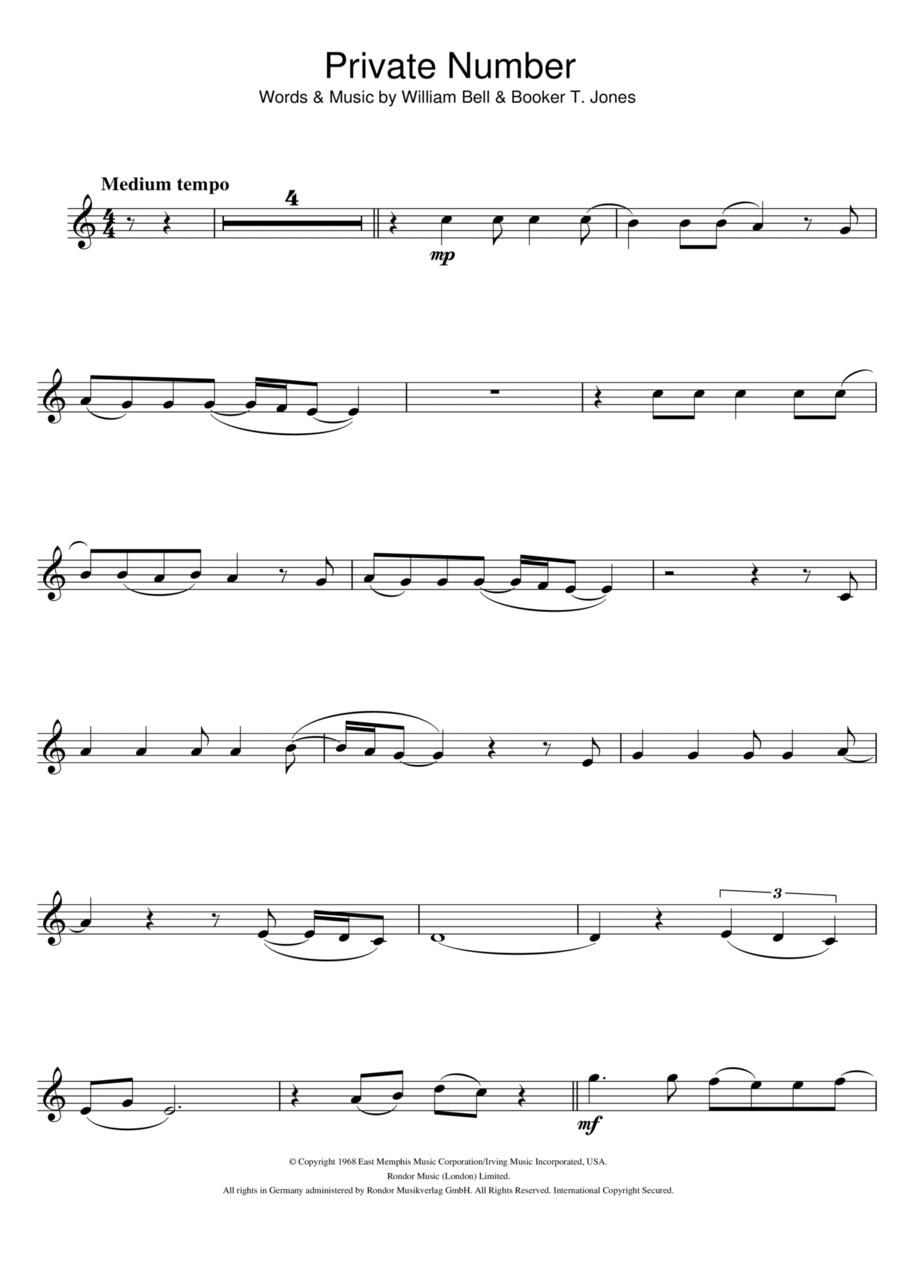 Private Number Flute Solo scores gallery preview page 1