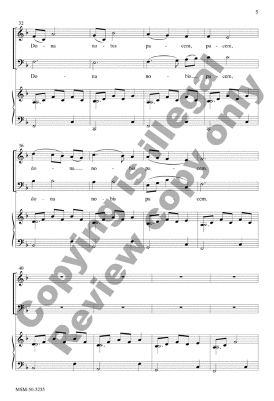 Dona nobis pacem Dona nobis pacem 4-Part scores gallery preview page 5