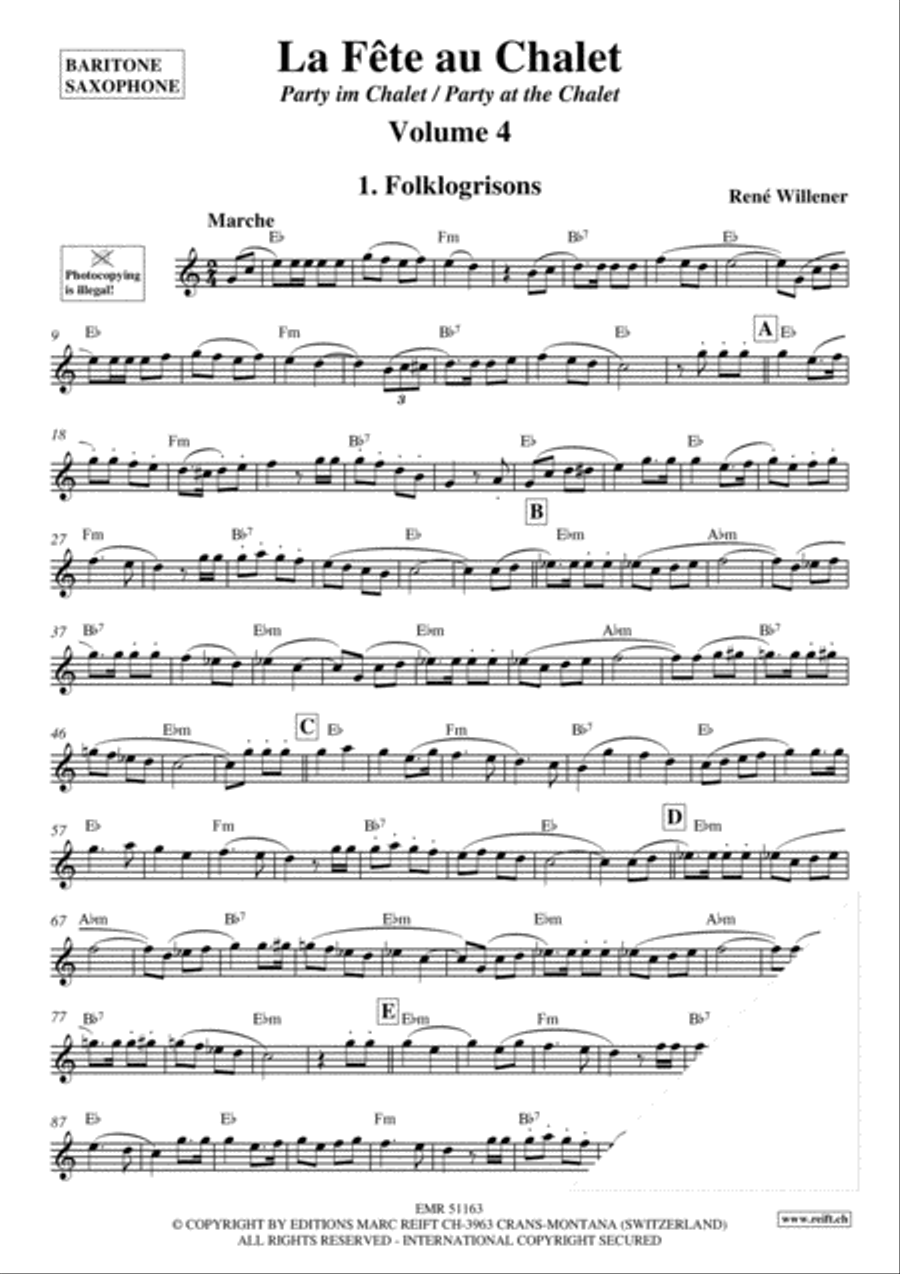 La Fete au Chalet Volume 4 Baritone Saxophone scores gallery preview page 3