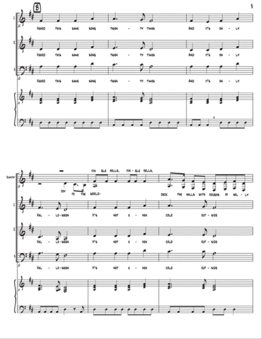 The Christmas Can-Can (as performed by Straight No Chaser) - Three-Part Mixed 3-Part scores gallery preview page 4
