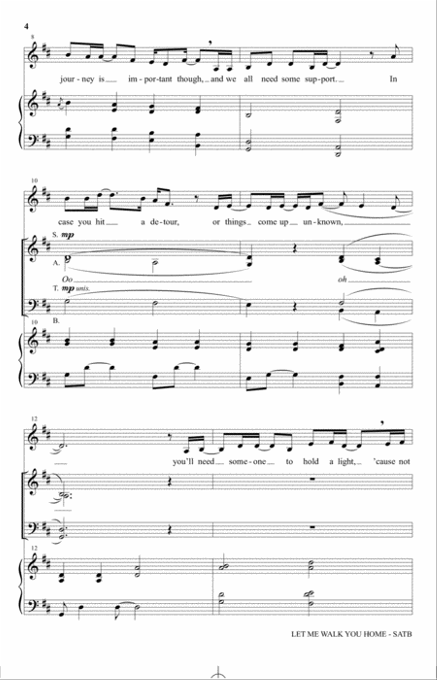 Let Me Walk You Home 4-Part scores gallery preview page 2