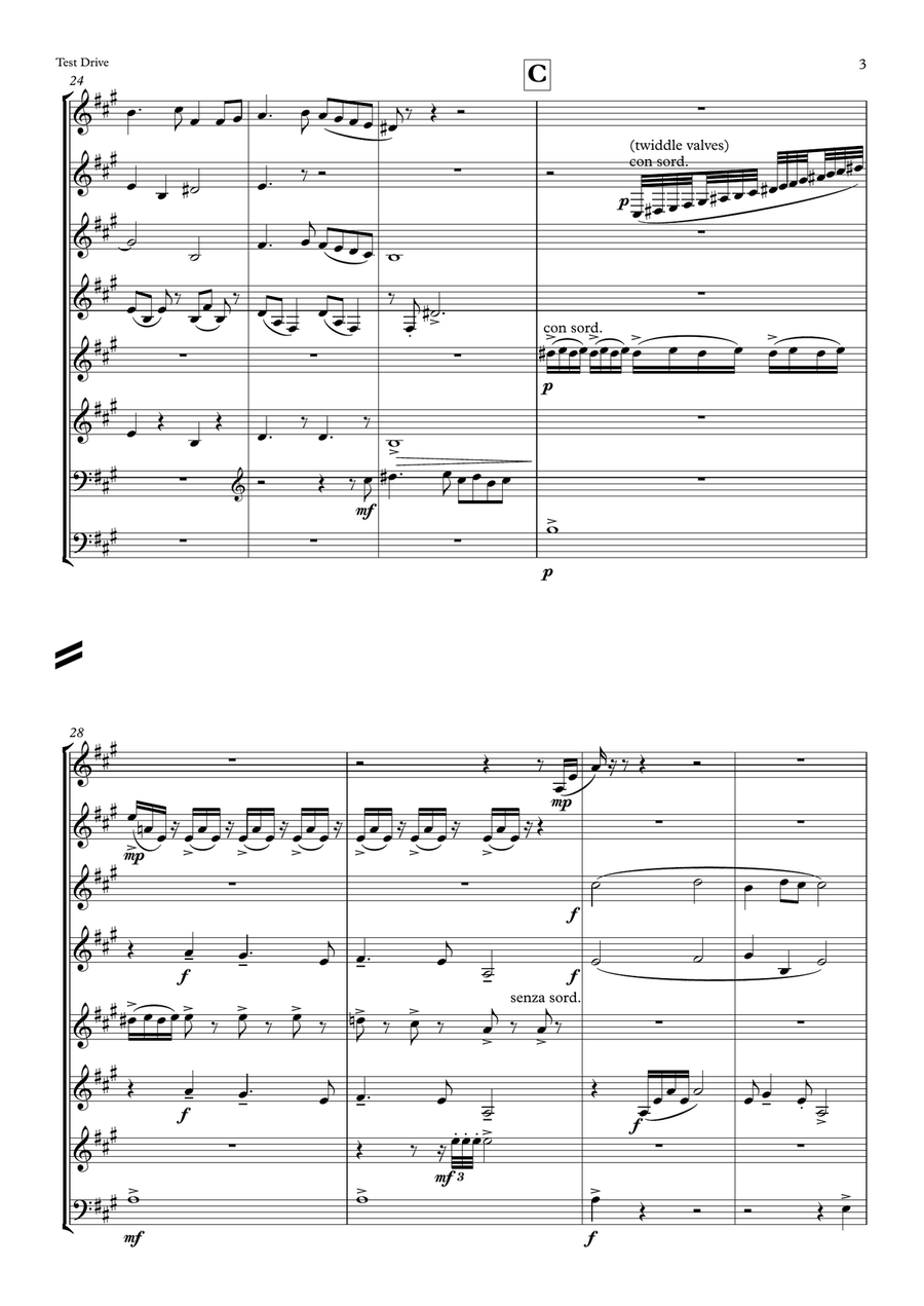 Test Drive Brass Ensemble scores gallery preview page 3