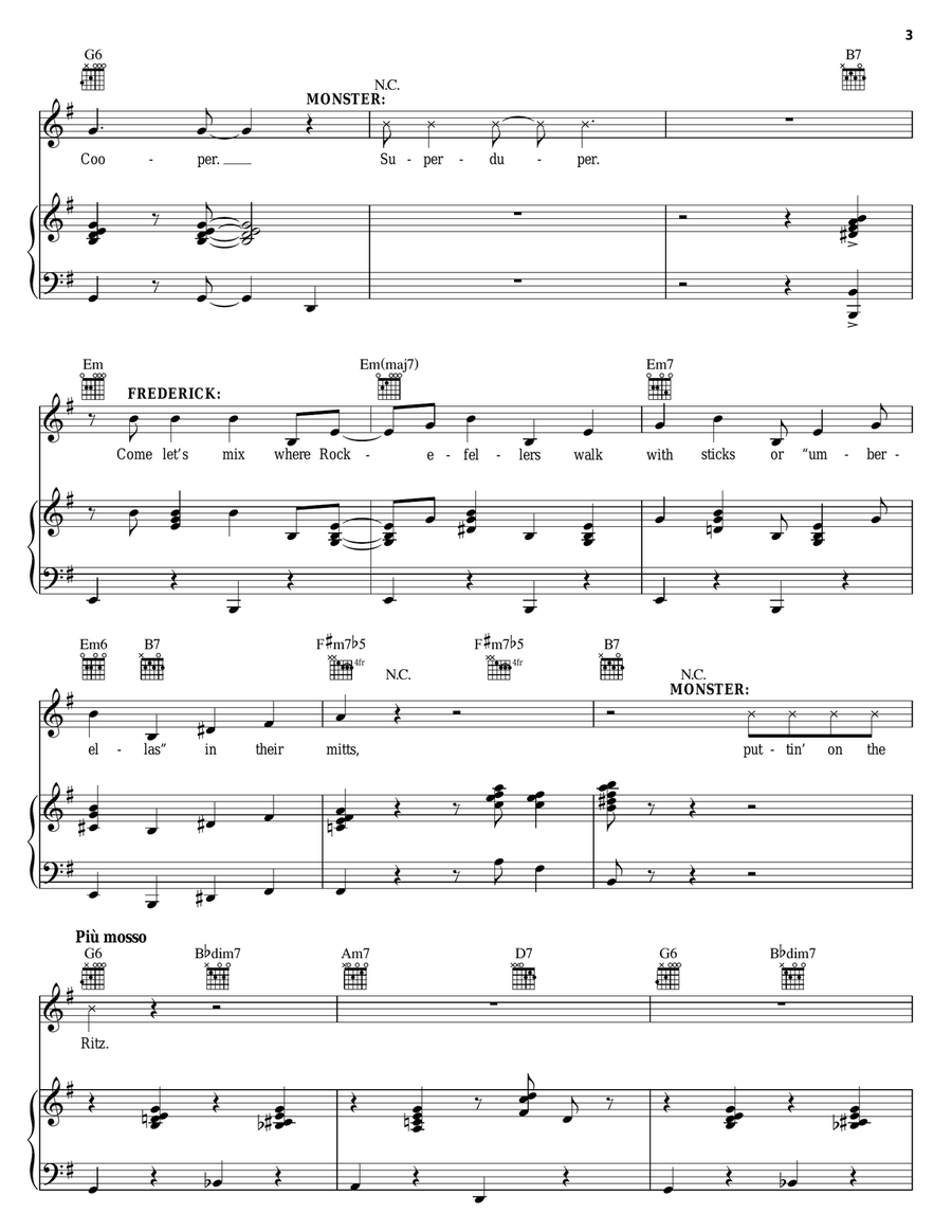Puttin' On The Ritz Piano, Vocal, Guitar scores gallery preview page 3