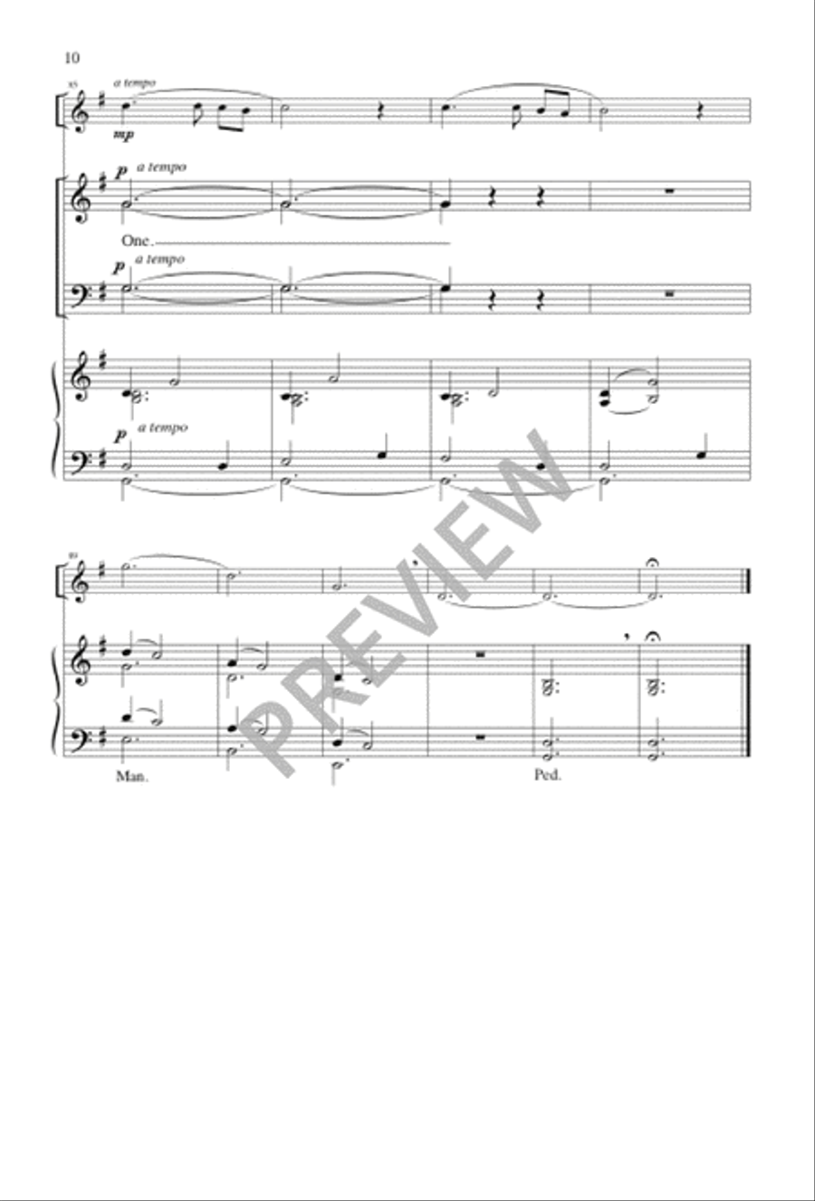 Too Much Light for Midnight 4-Part scores gallery preview page 9