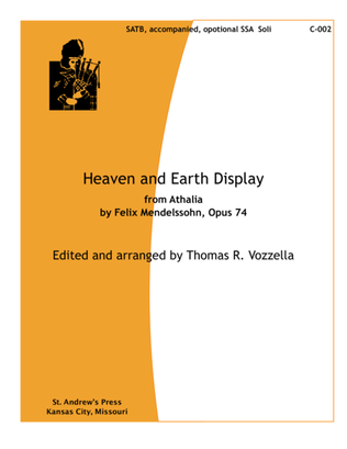 Book cover for Heaven and Earth Display from Athalia (SATB)
