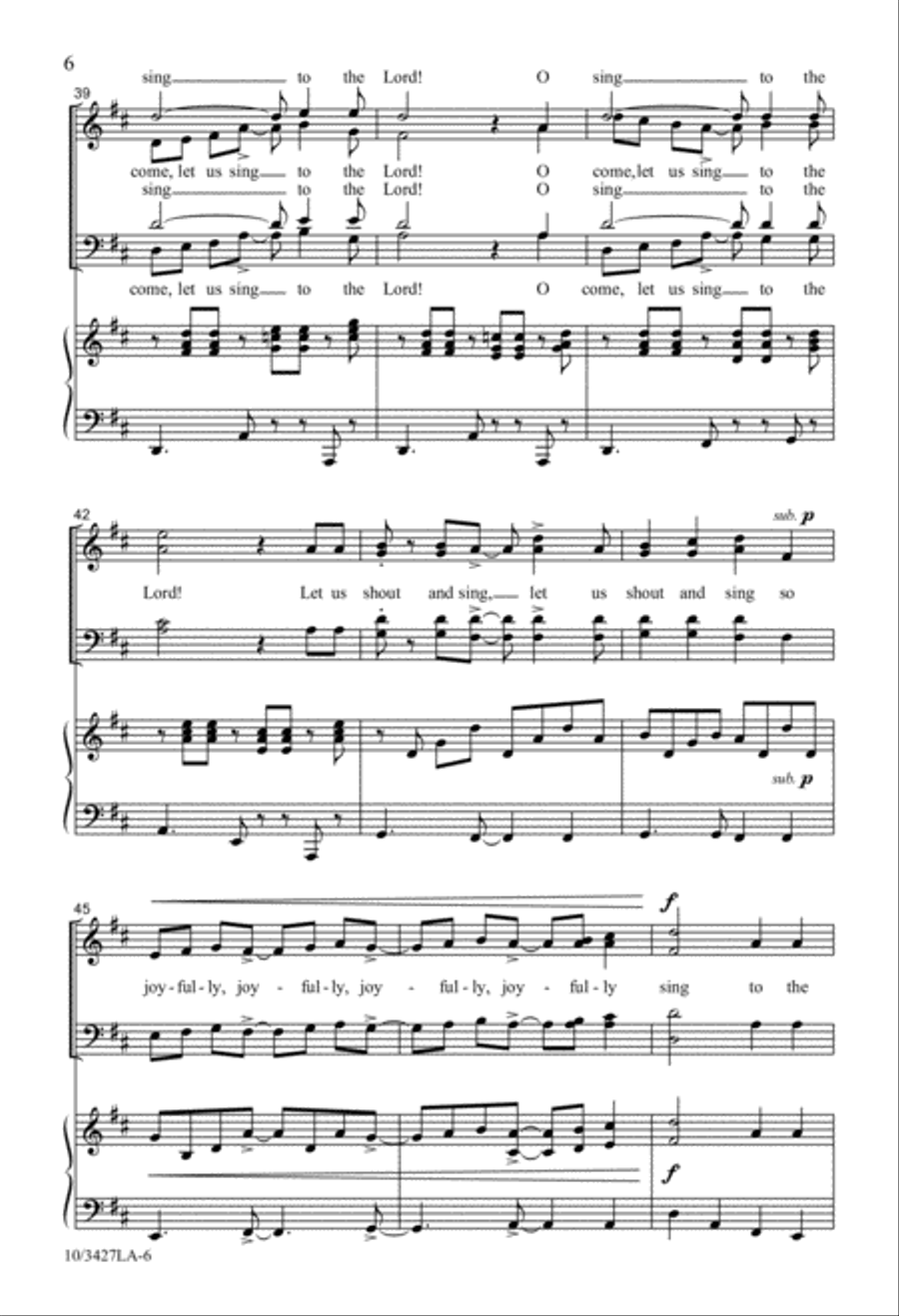 O Come, Let Us Sing! O Come, Let Us Sing! 4-Part scores gallery preview page 6