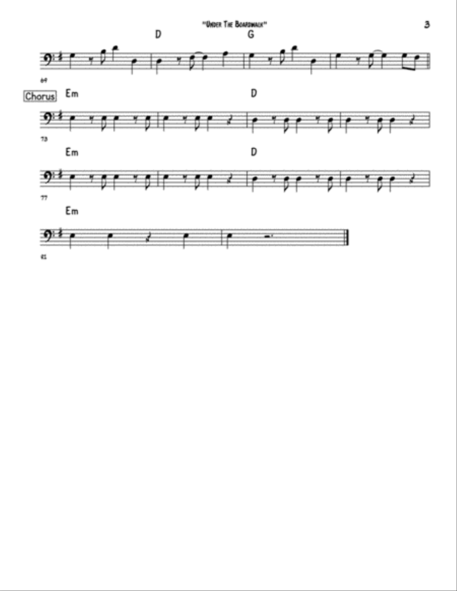 Under The Boardwalk Small Ensemble scores gallery preview page 3