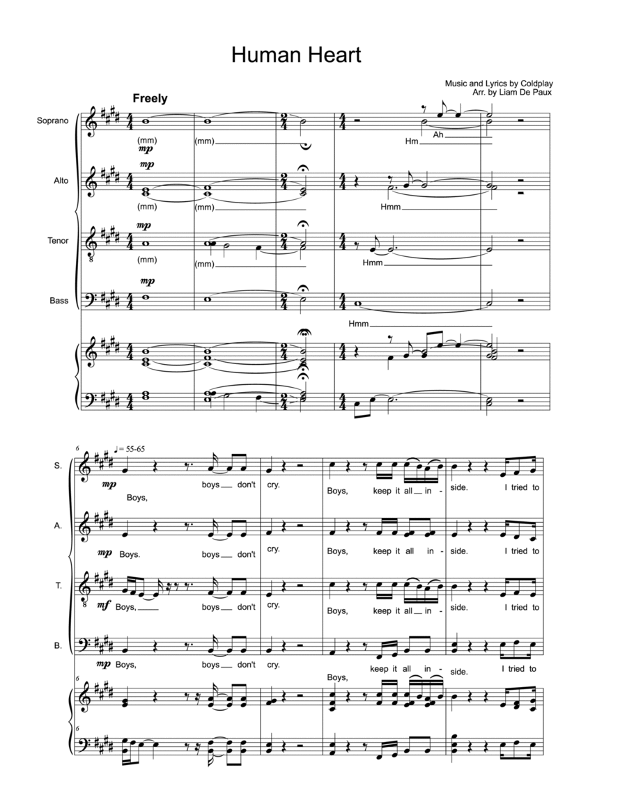 Human Heart Human Heart 4-Part scores gallery preview page 1