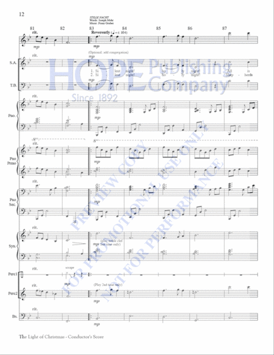 The Light of Christmas Choir scores gallery preview page 13