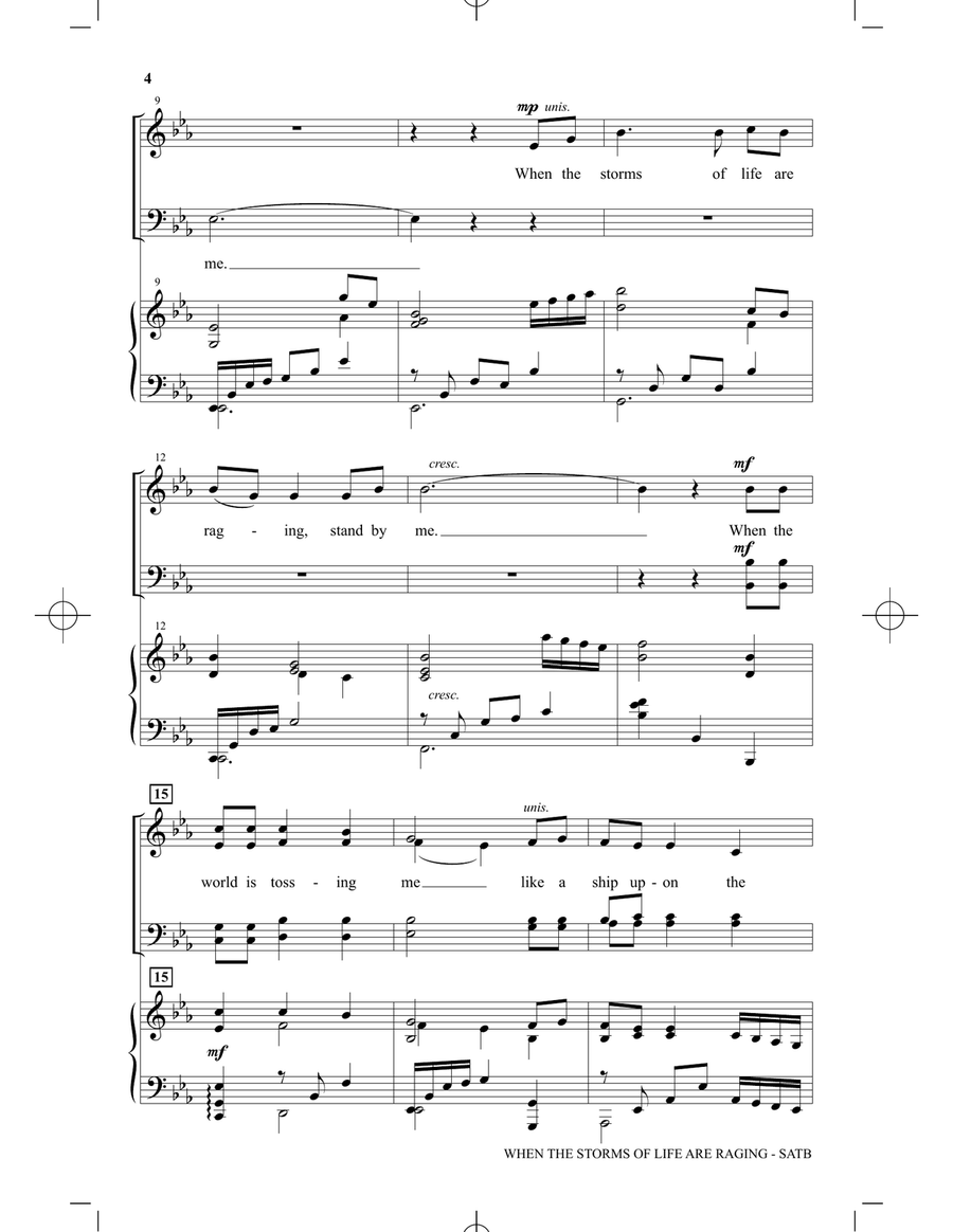 When The Storms Of Life Are Raging (Stand By Me) 4-Part scores gallery preview page 2