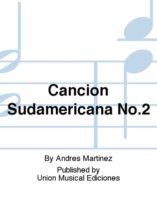 Book cover for Cancion Sudamericana No.2