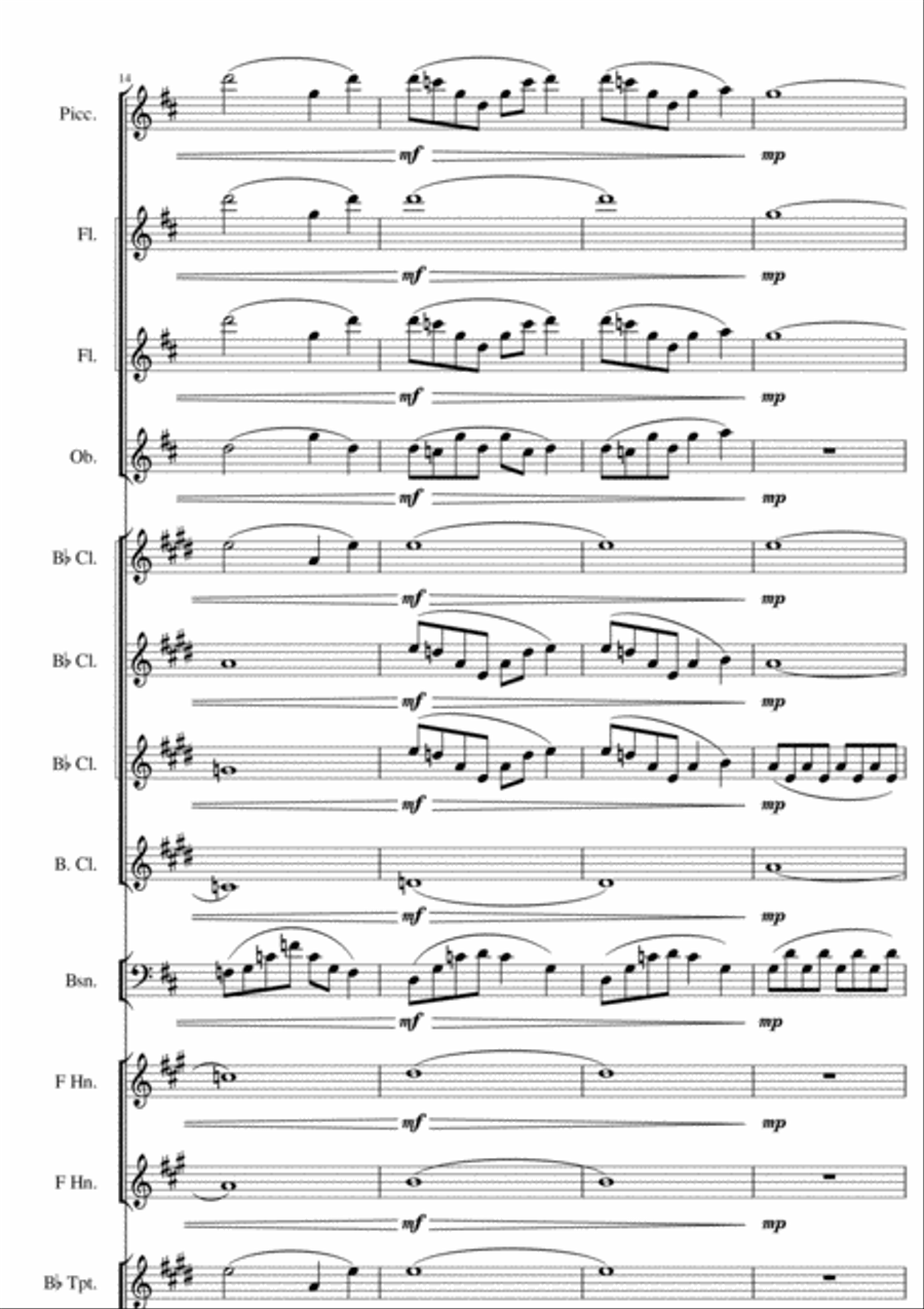 Dear Mother, (If Music Could Describe You) Full Orchestra scores gallery preview page 3